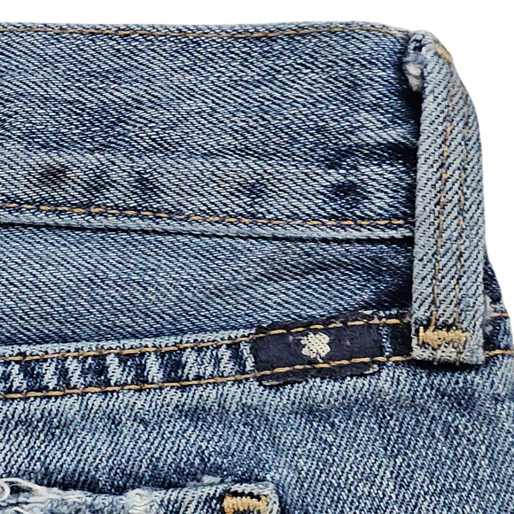 Lucky Brand Shorts Womens Size 2 The Cut Off Denim Distressed Shorty Shorts - Picture 7 of 14
